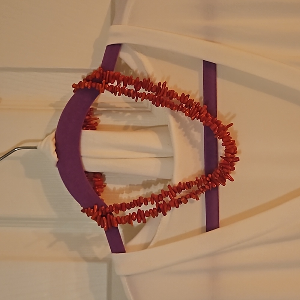 Imitation Red Coral Necklace